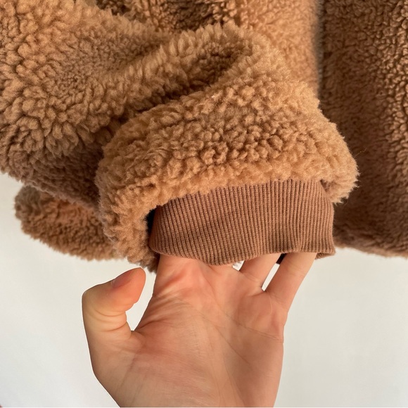 The Upside Fleece Teddy Jacket Brown Tan Zip Up Australian Womens Size 6 US - Picture 5 of 13